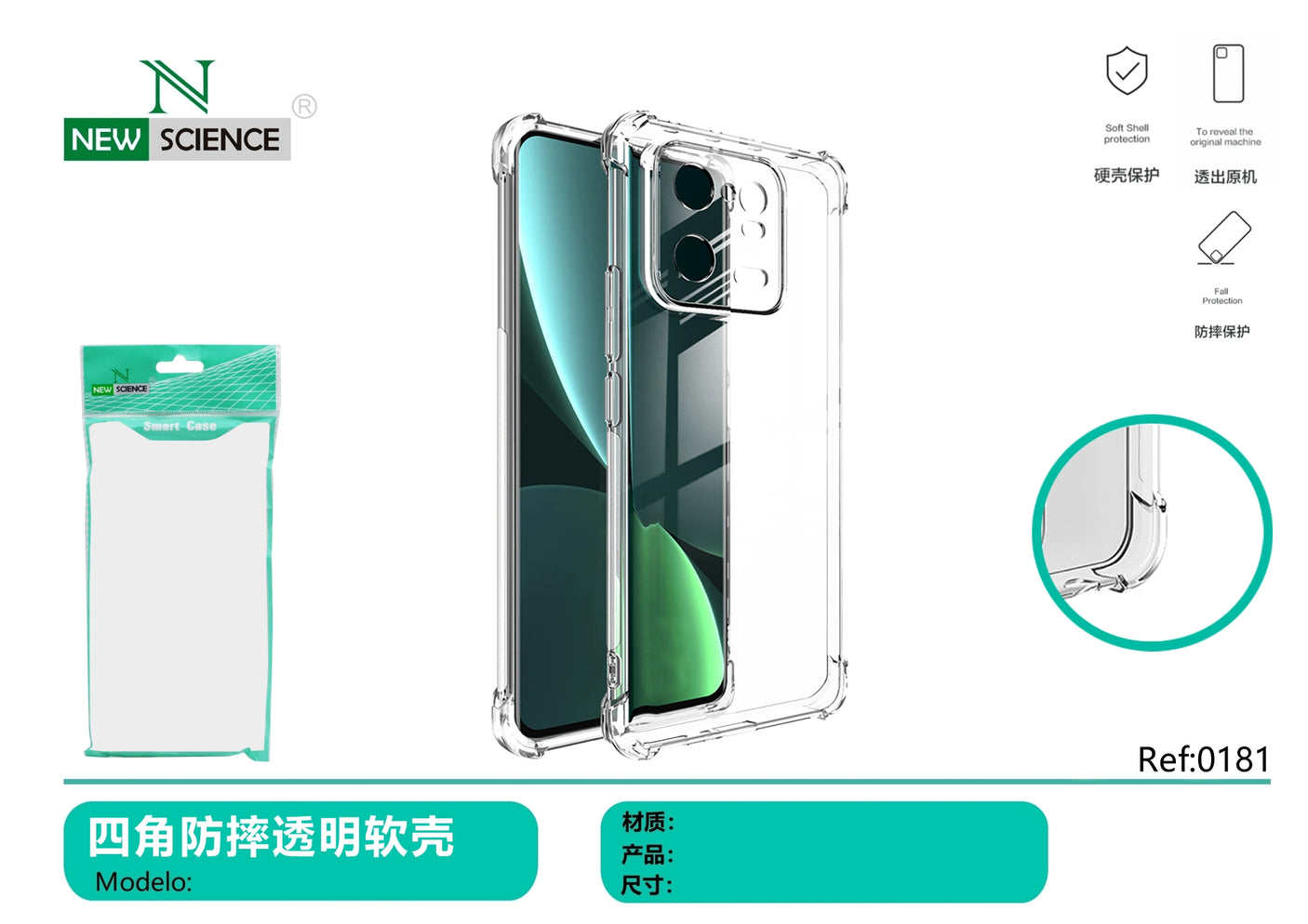 Samsung M15/F15 Transparent Shockproof Reinforced Case