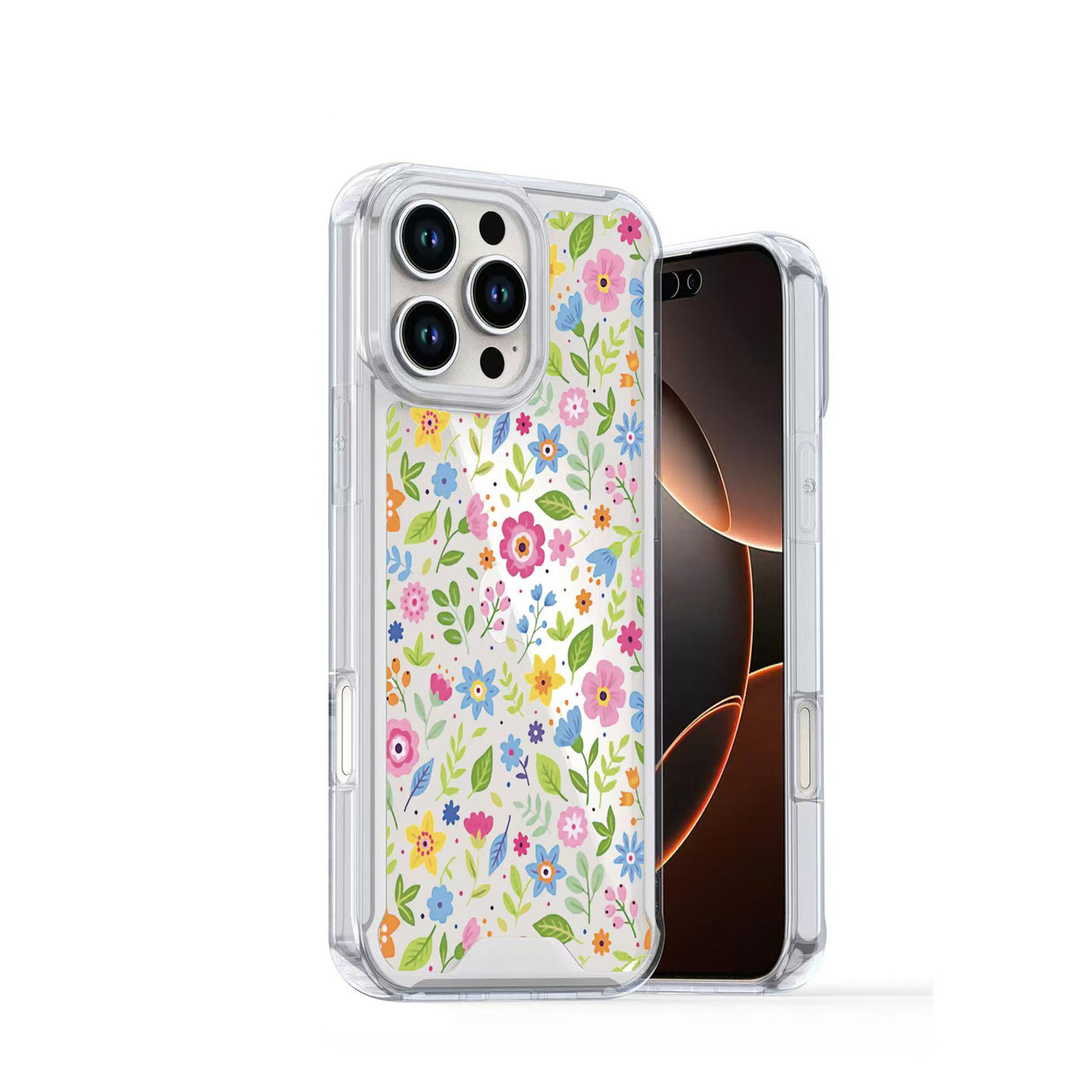 iPhone 16 Plus Carcasa Estampada Diseño Flores (Mix)