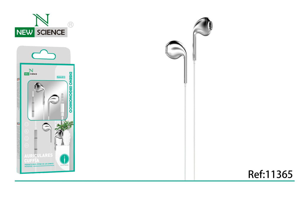 Auriculares 3.5mm Jack Metalizado E013