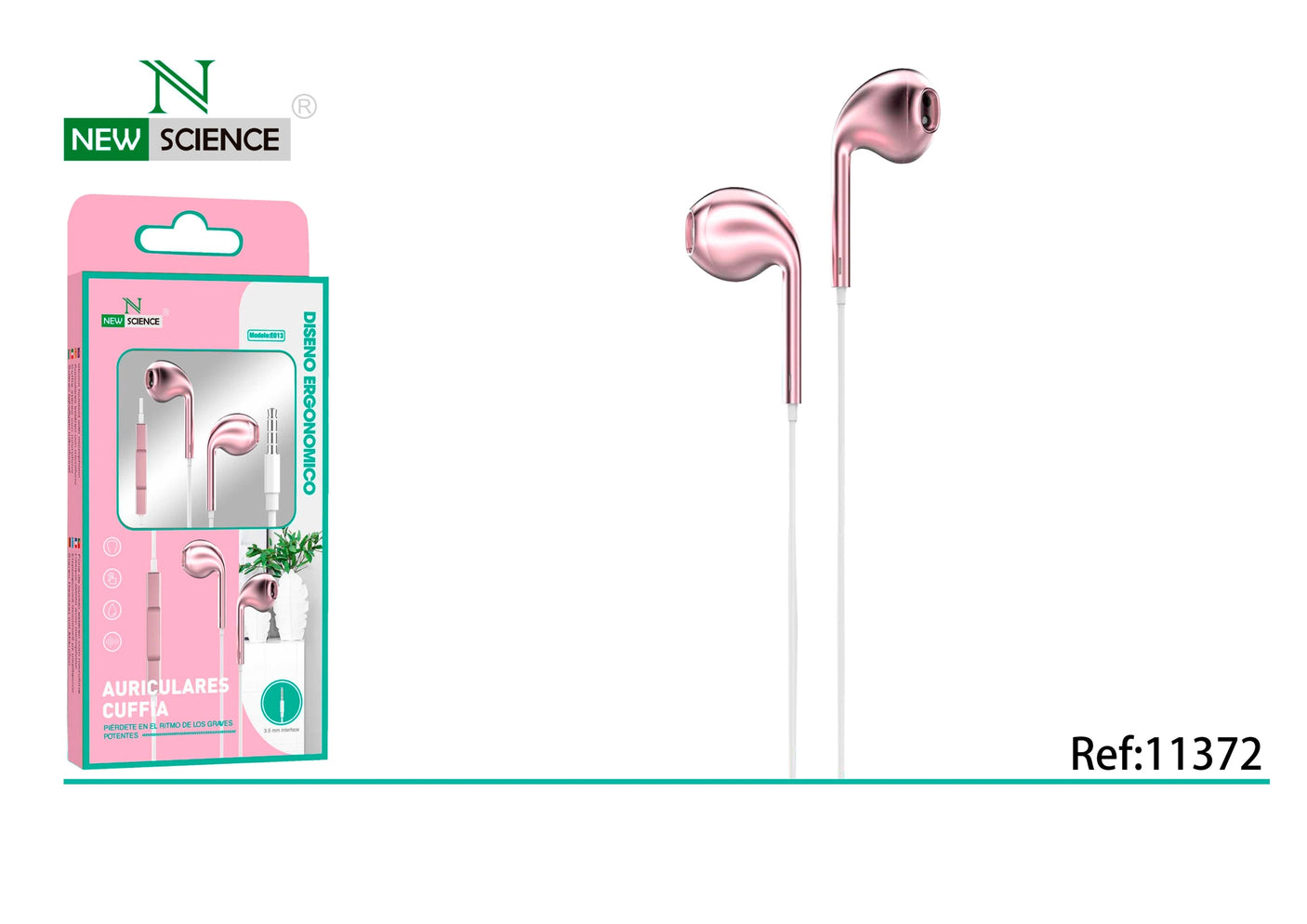 Auriculares 3.5mm Jack Metalizado E013