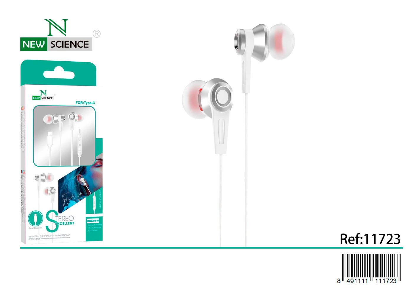 Auriculares Type C con Almohadilla TC-03