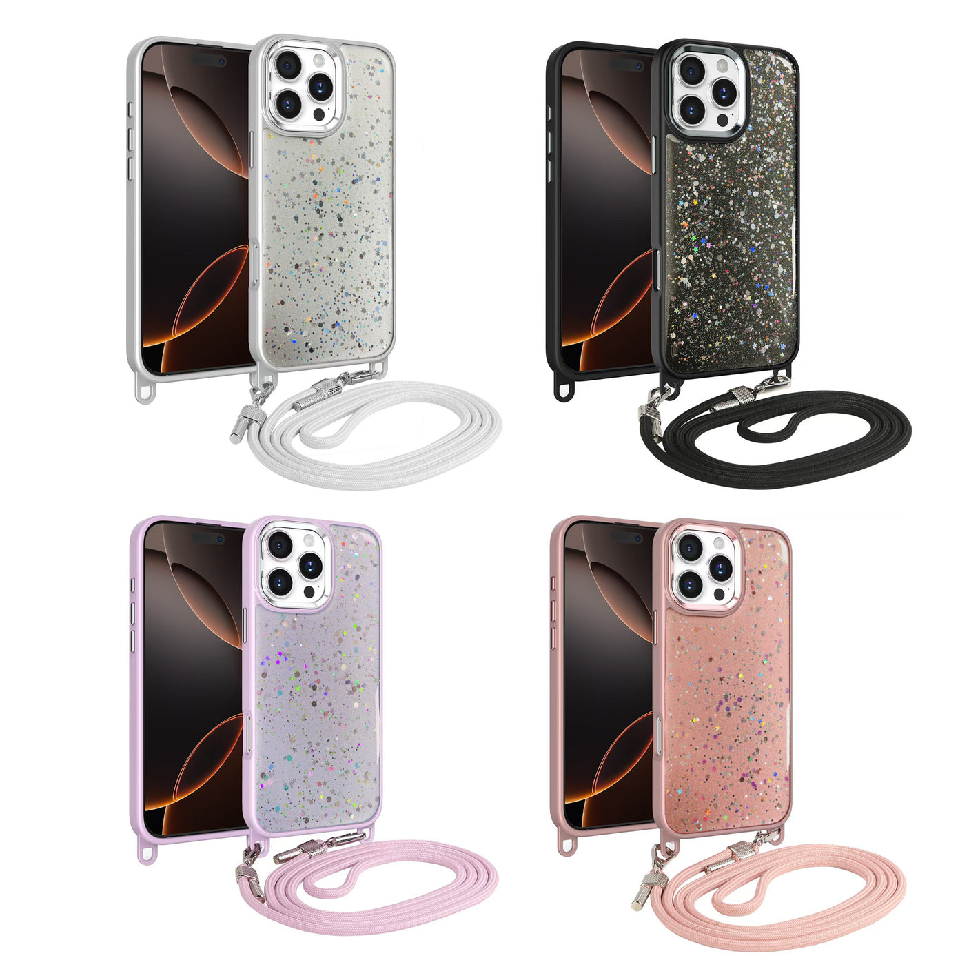 Samsung A06 Glitter Case with Pendant