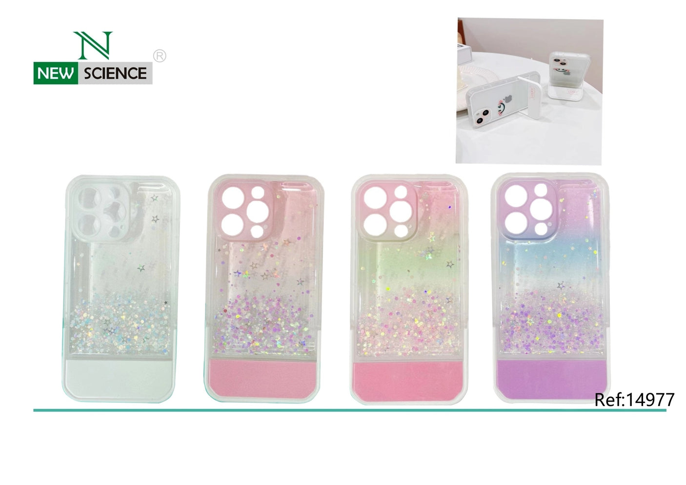 Capa de Silicone Brilhante com Suporte iPhone 12 Pro Max