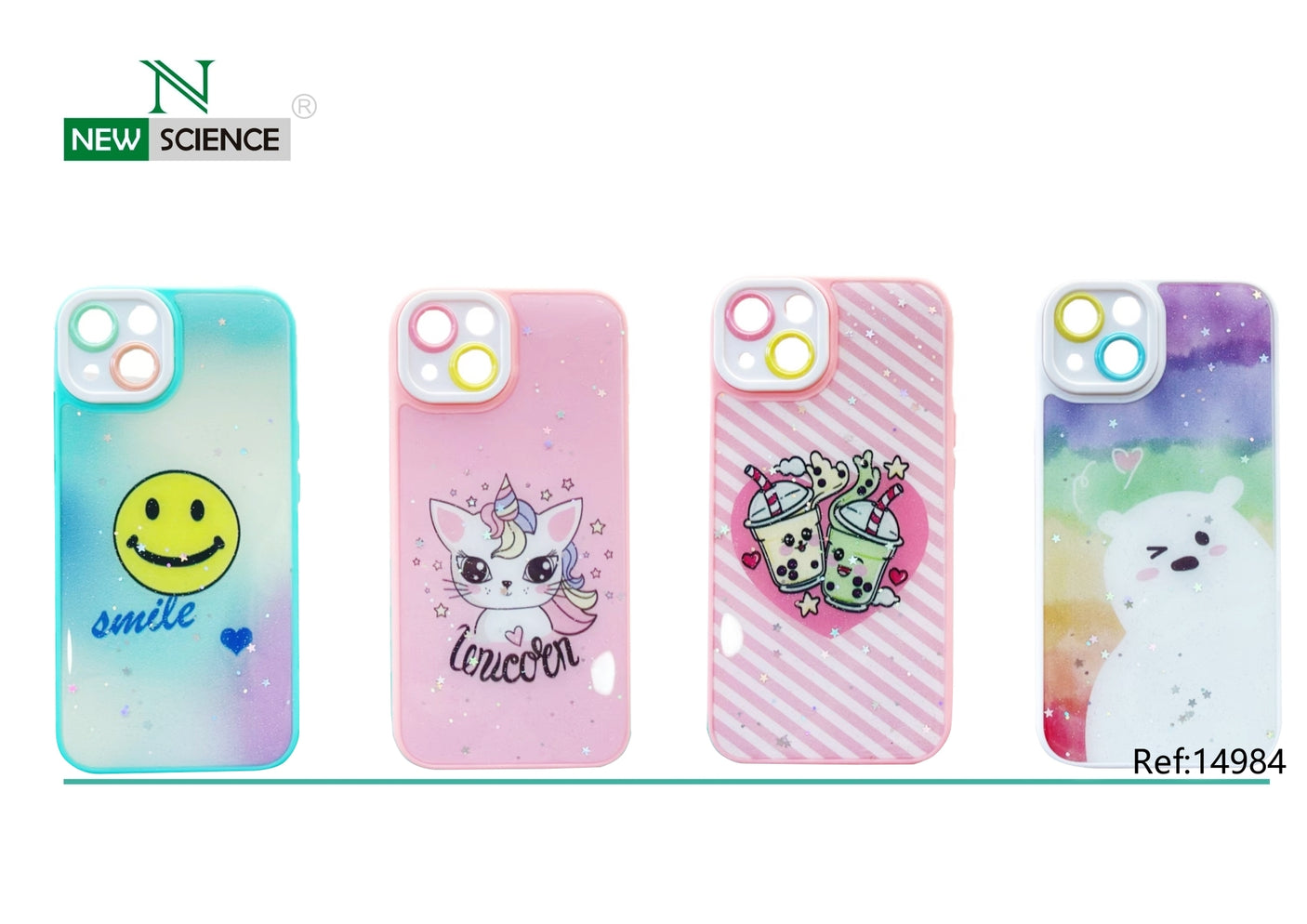 Glitter Cartoon iPhone 12 Pro Max Case (Mix)