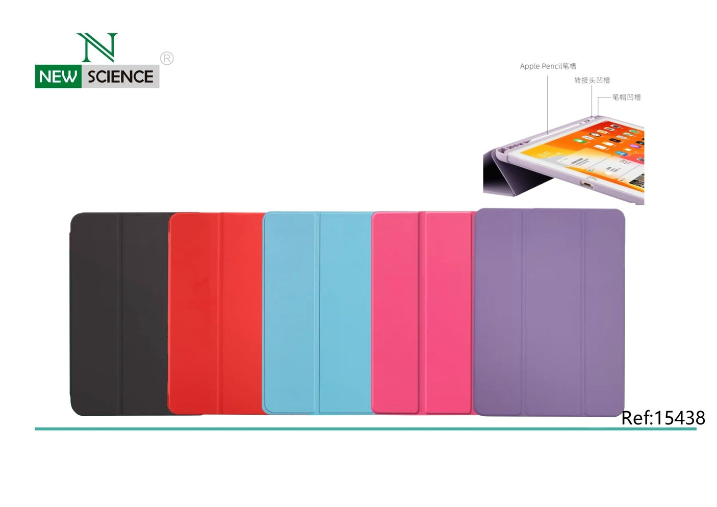 Capa para tablet de 10,9" para iPad 10ª geração 2022 SmartCover+compartimento para caneta