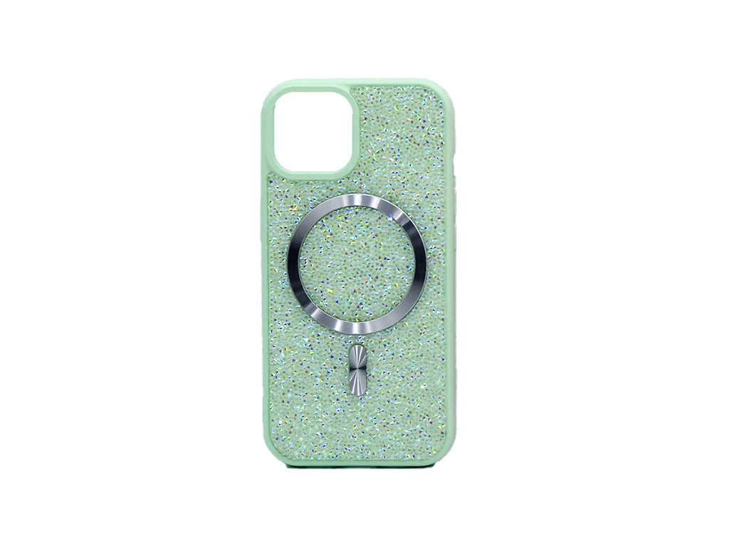 iPhone 16 Plus Carcasa Magsafe con Purpurina Diamantes Cromada