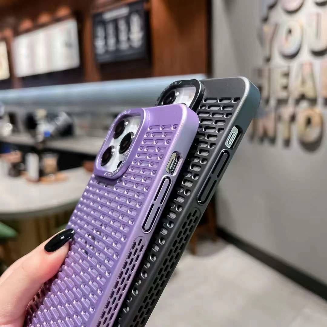 Capa respirável com design Brickwall para iPhone 15 Pro