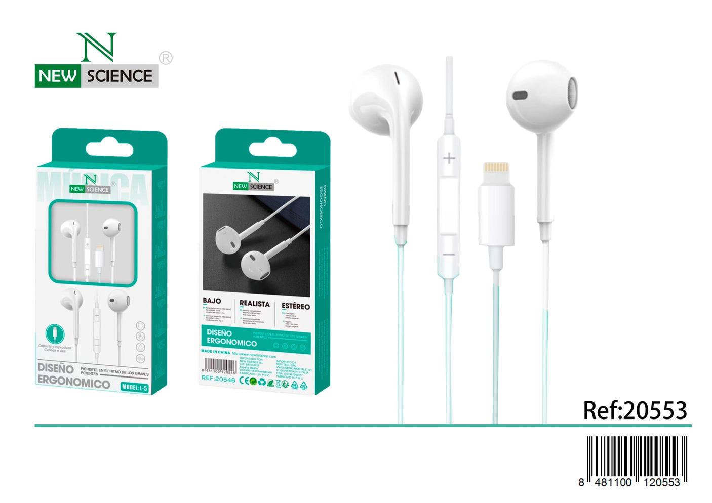 Auriculares Lightning para iPhone Conexión Directa CT-14