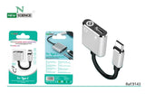 Adaptador Auricular Type C a 3.5mm Jack y Carga A6