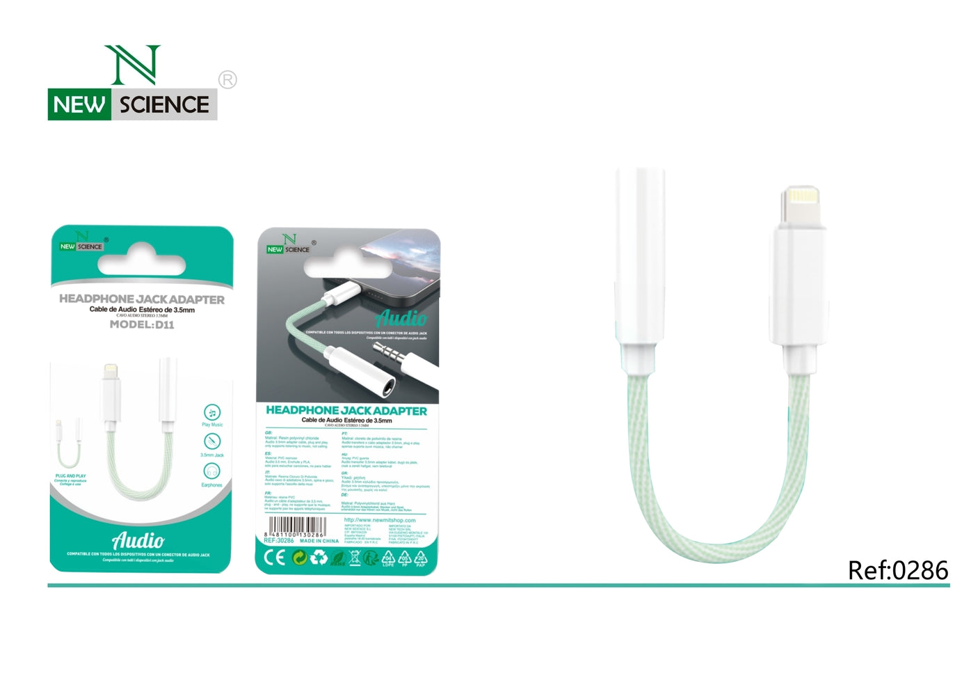 Adaptador Auricular Lightning D11