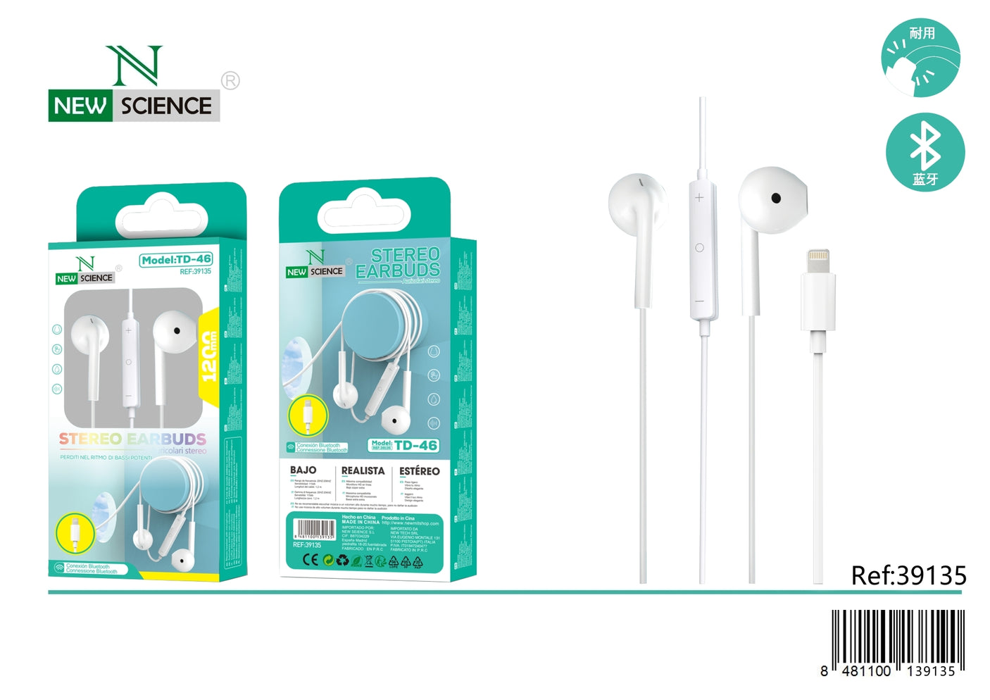 Auriculares Lightning para iPhone TD-46