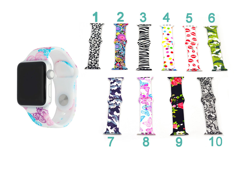 Design de pulseira de silicone iWatch 38/40/41 mm