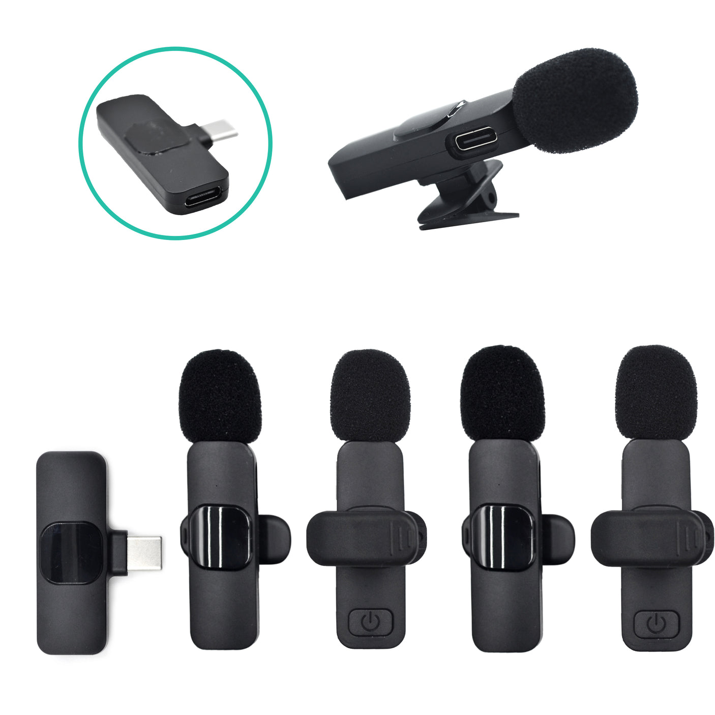 Wireless Lapel Microphone (Pack of 2 Microphones) WS-02