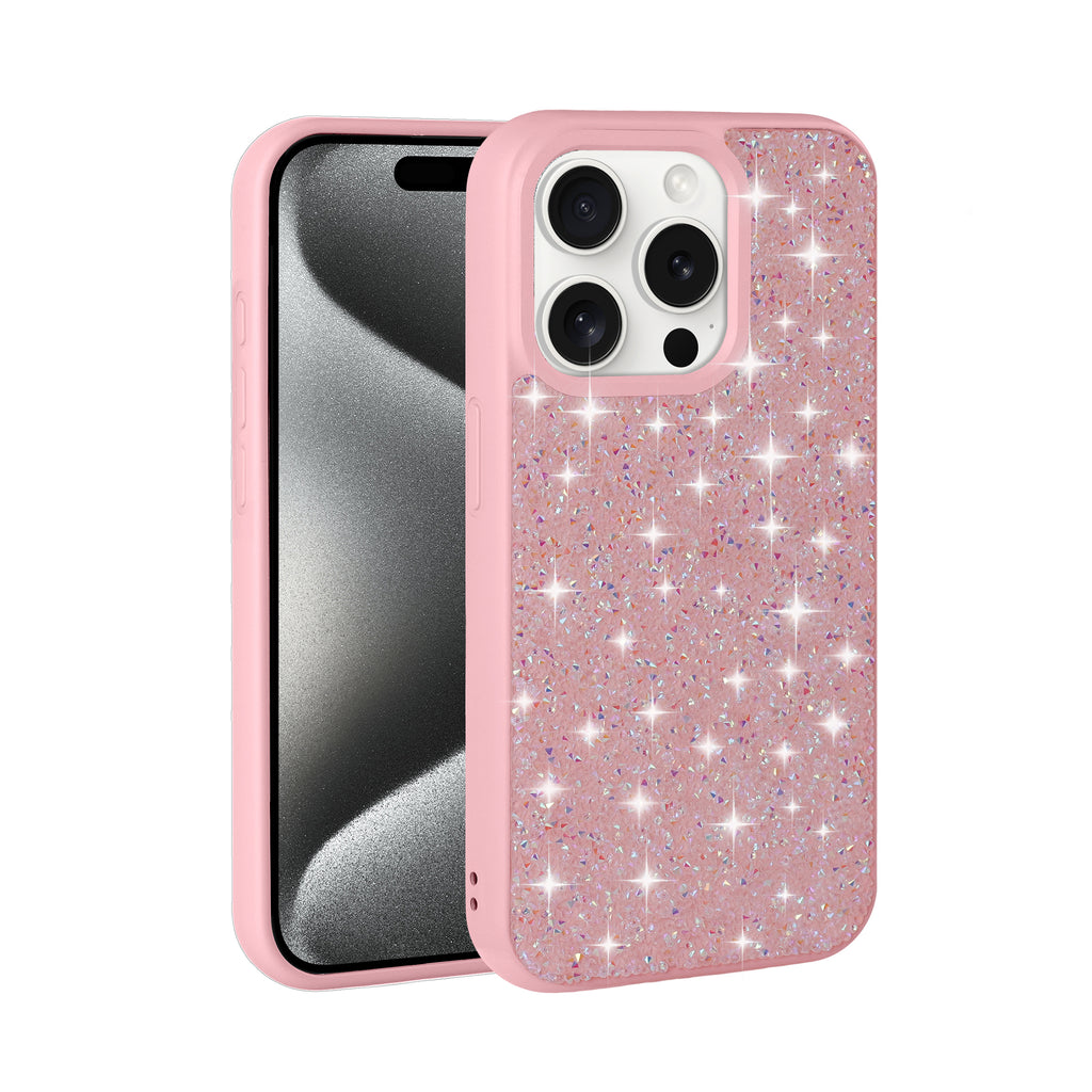 iPhone 15 Plus Chrome Shiny Glitter Case