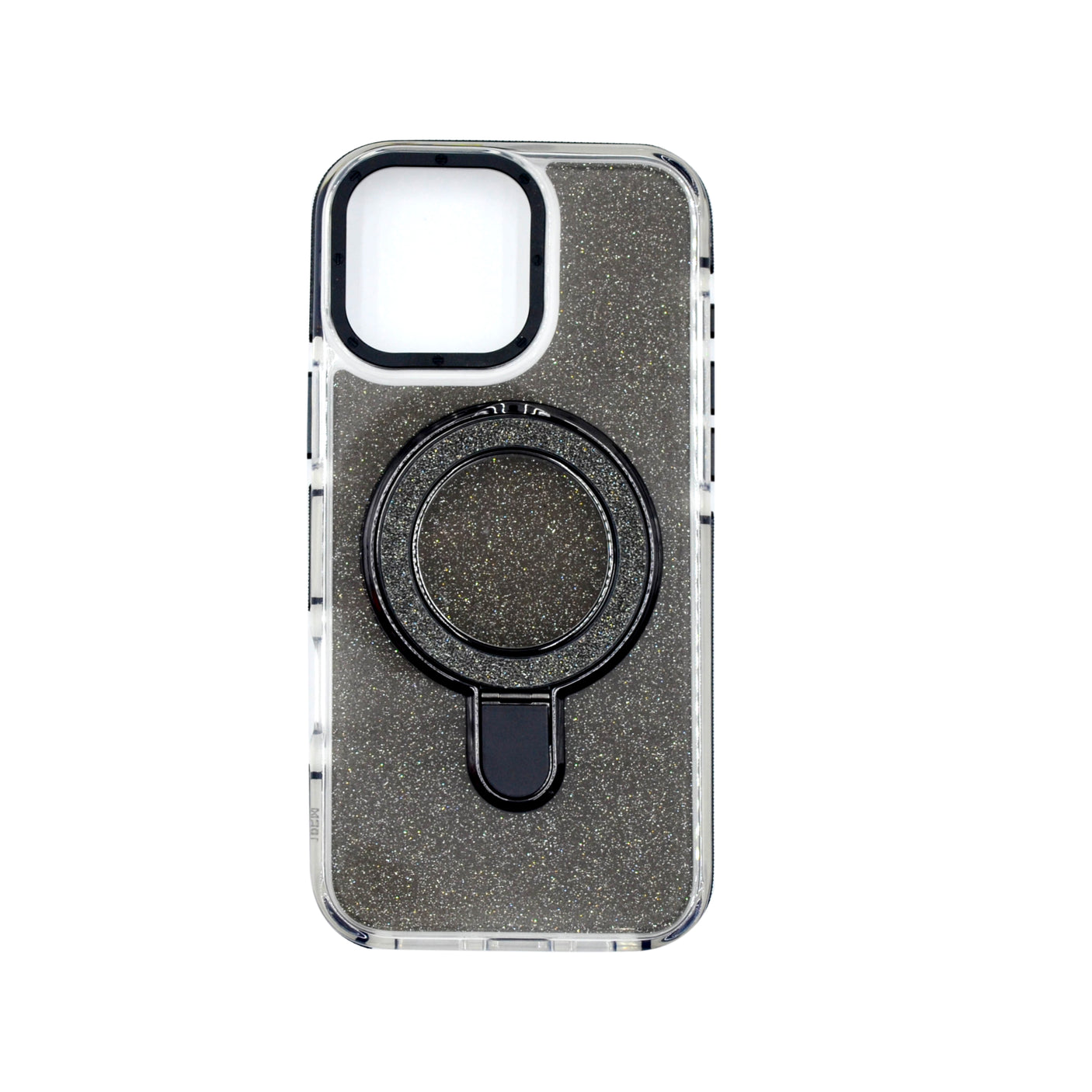 iPhone 15 Pro Carcasa Magsafe Brillante con Soporte Anillo Plegable