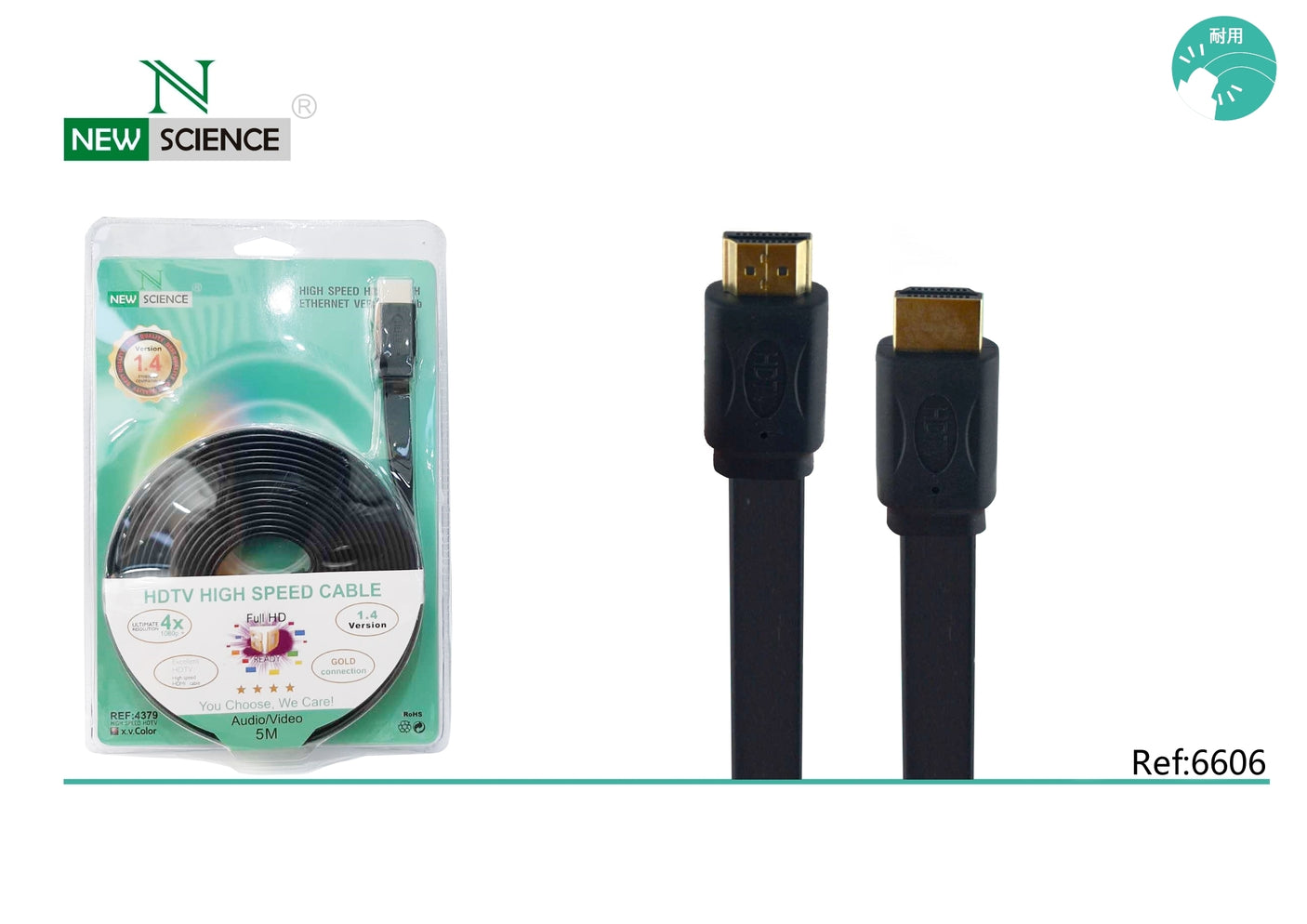 Cable HDMI Plano 5 Metros