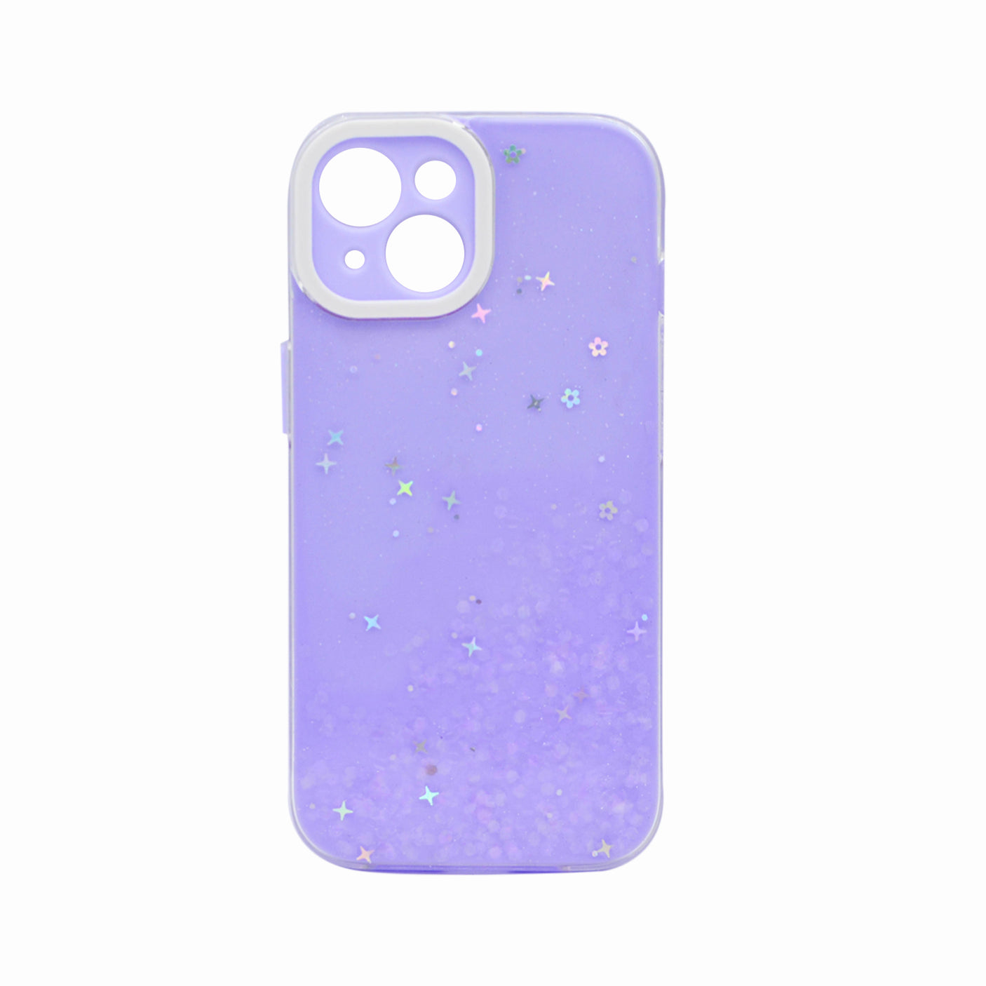 iPhone 15 Pro Max Carcasa con Purpurina y Estrellas