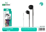 Auriculares 3.5mm Jack Metalizado JS-030