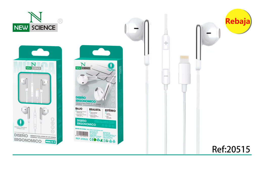 Auriculares Lightning para iPhone Conexión Directa TC-12