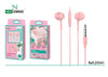 Fones de ouvido Jack 3,5 mm TC-20 rosa