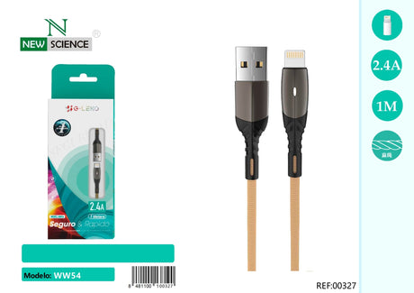 Cable USB a iPhone 2.4A 1M WW54