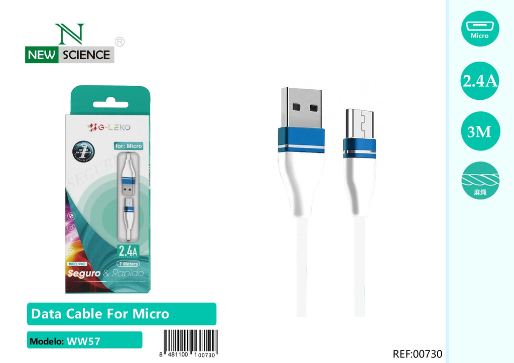 Cable USB a Micro 2.4A WW57