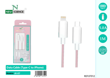 Cable PD USB-C a iPhone 20W 1M JX-07