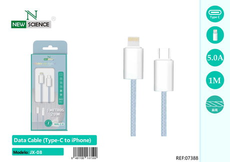 PD USB-C to iPhone Cable 20W 1M JX-08