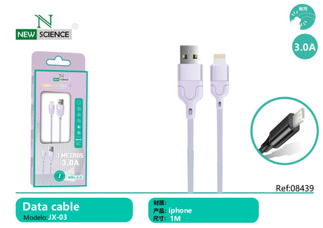 Cable USB a iPhone 3A 1M JX-03