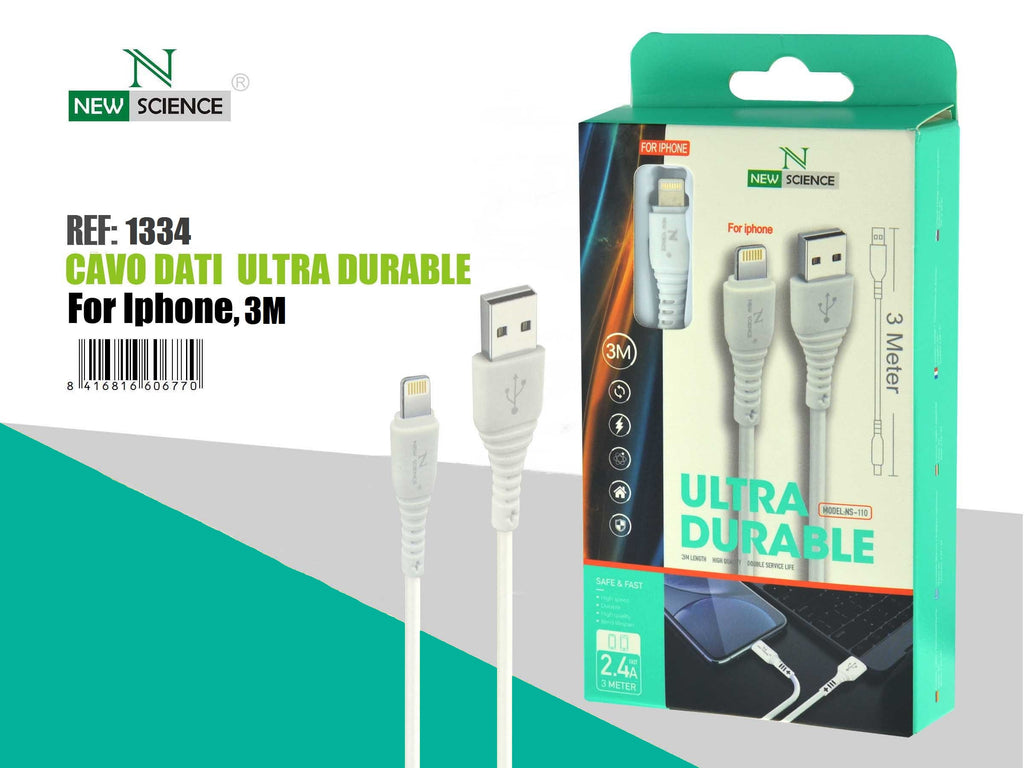 Cable iPhone 3 Metros 2.4A NS-110