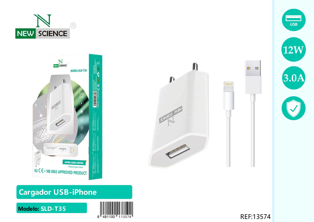 Cargador USB a iPhone 2.4A SLD-T35