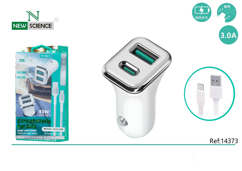 PD+USB Car Charger for iPhone SLD-C03