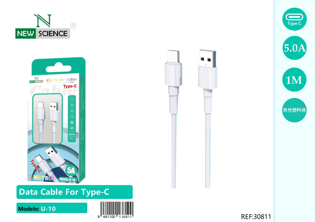 Cabo USB para Tipo C 5A 1M U-10