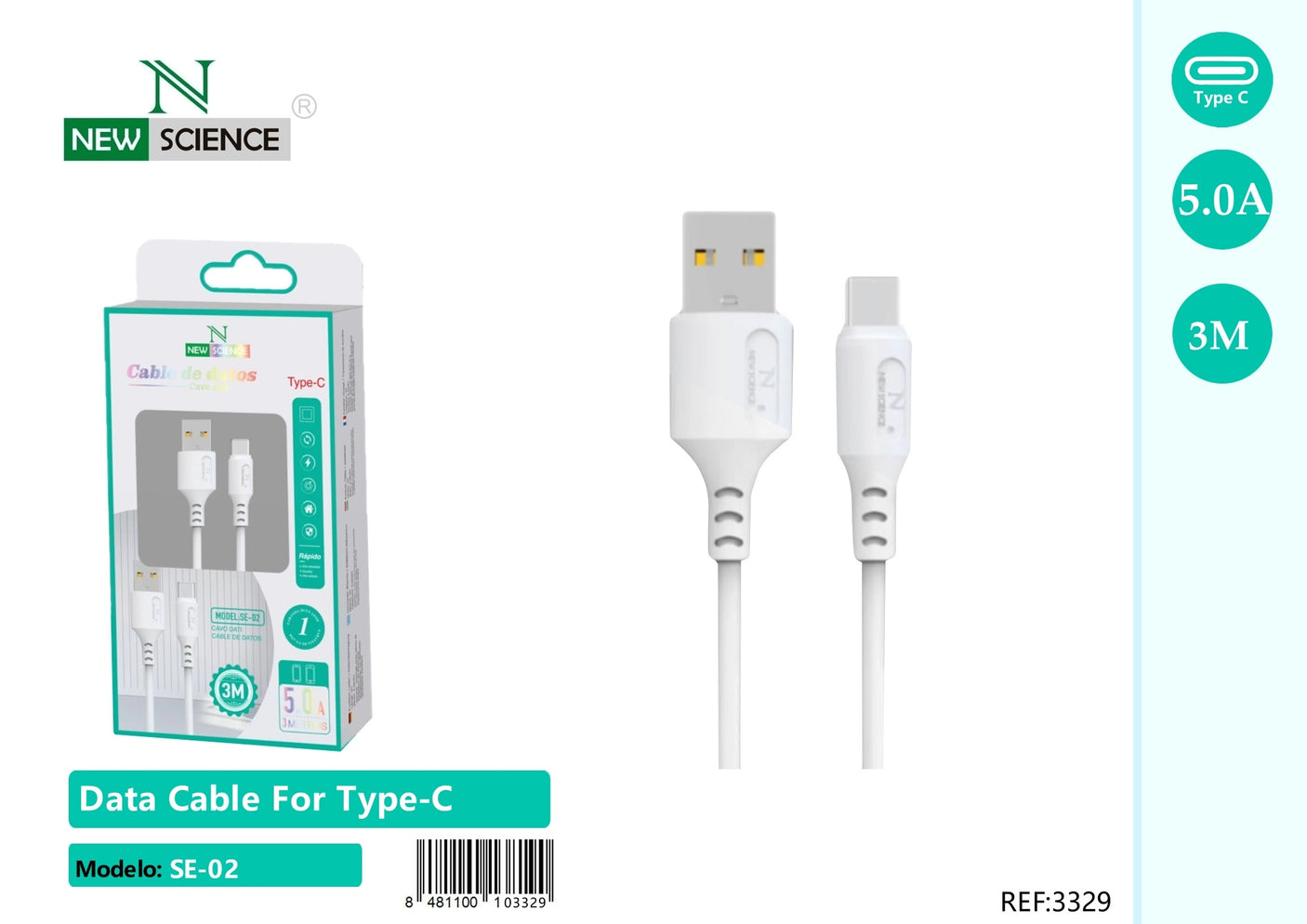 Cable USB a Type C SE-02