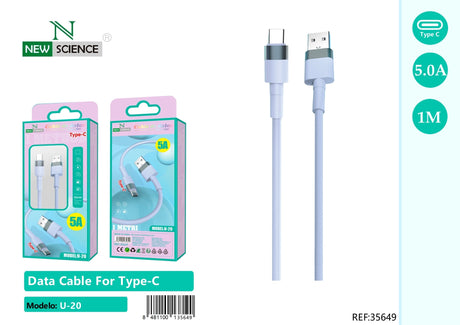 Cabo USB para Tipo C 5A 1M U-20