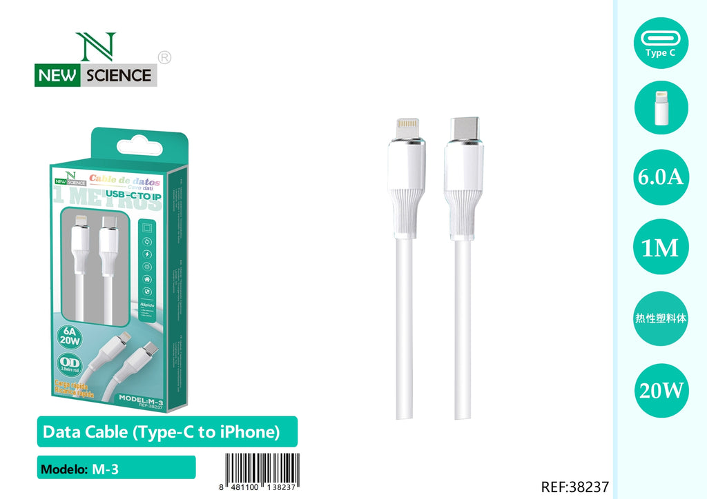 PD USB-C to iPhone Cable 20W 1M M-3