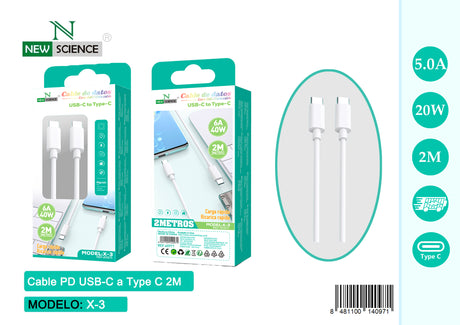 USB-C to Type C 40W X-3 PD Cable