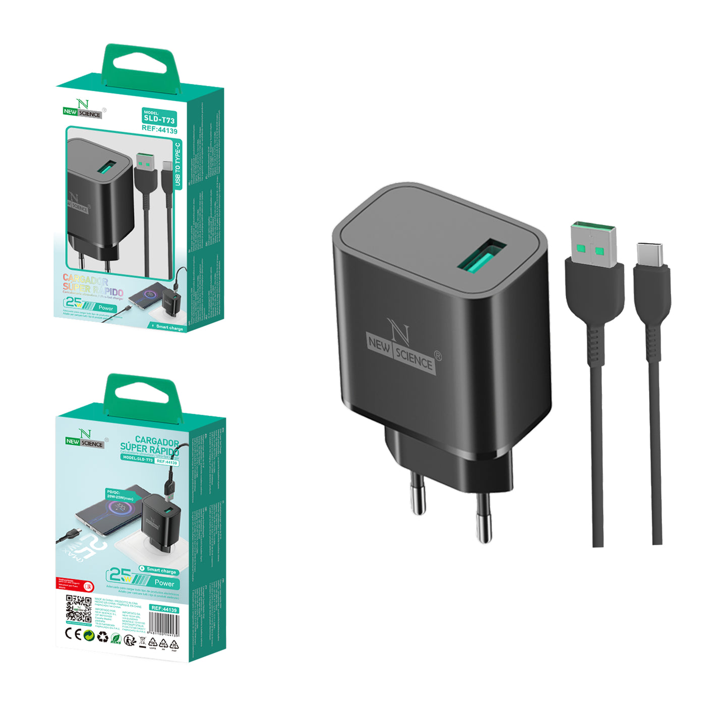 Cargador USB-Type C 25W SLD-T73