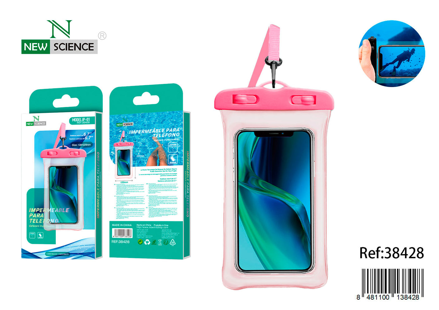 Funda Impermeable Universal 6.7" IP-01