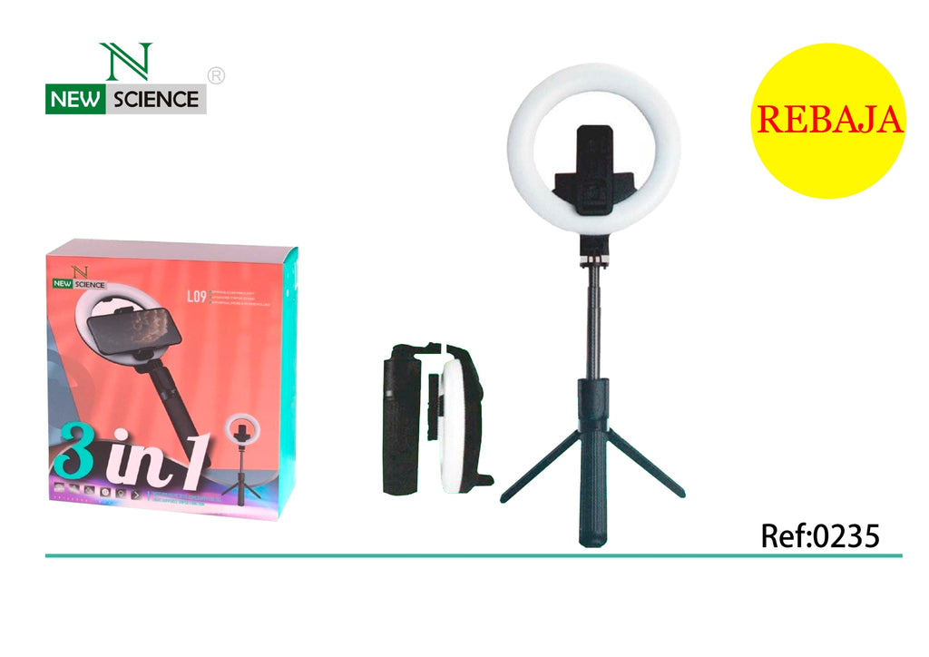 Selfie Stick BT Tripod with 3in1 Light Ring L09