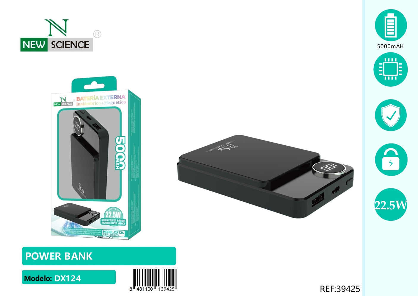 PowerBank with Magsafe 5000 mAh 22.5W DX124