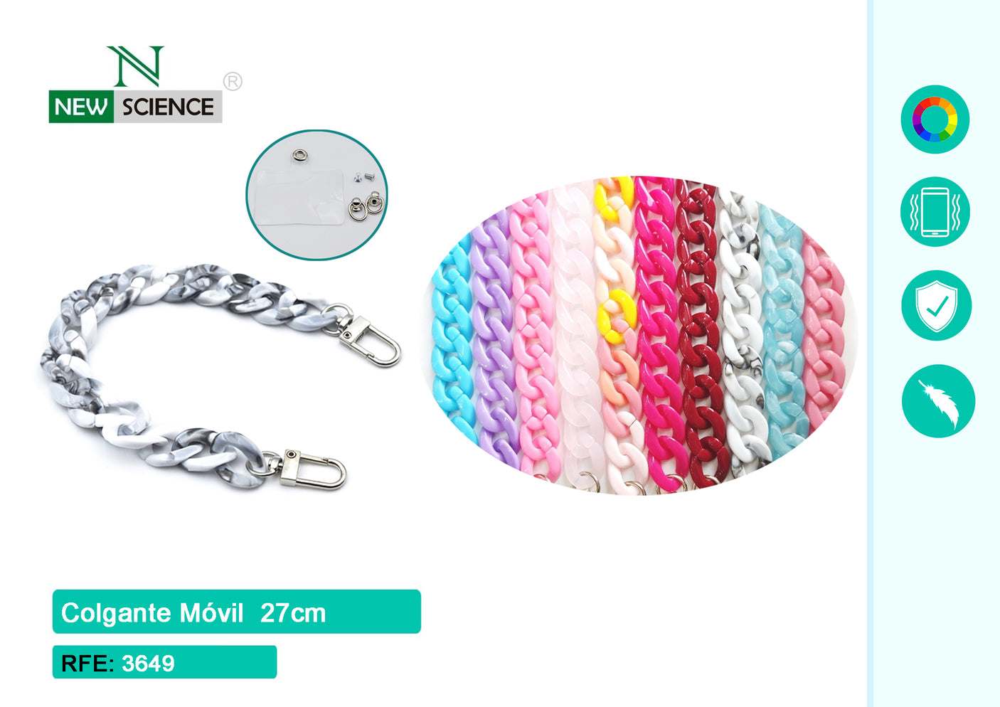 Pulsera para móvil de 27cm (Paquete 10 uds)