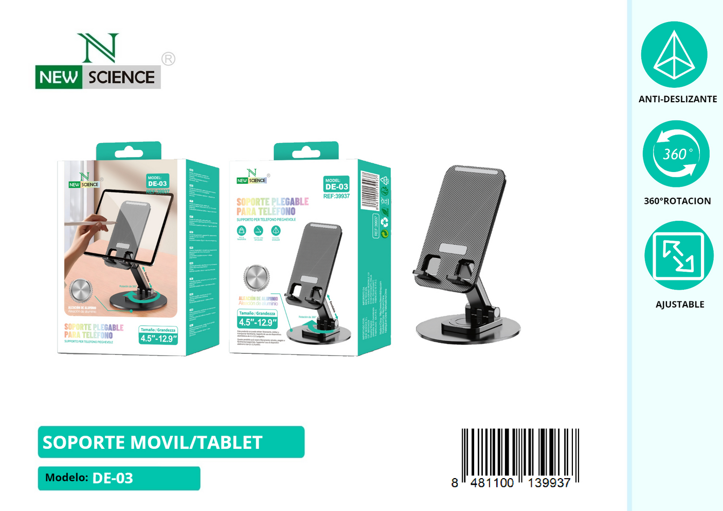 Mobile/Tablet Desk Stand DE-03