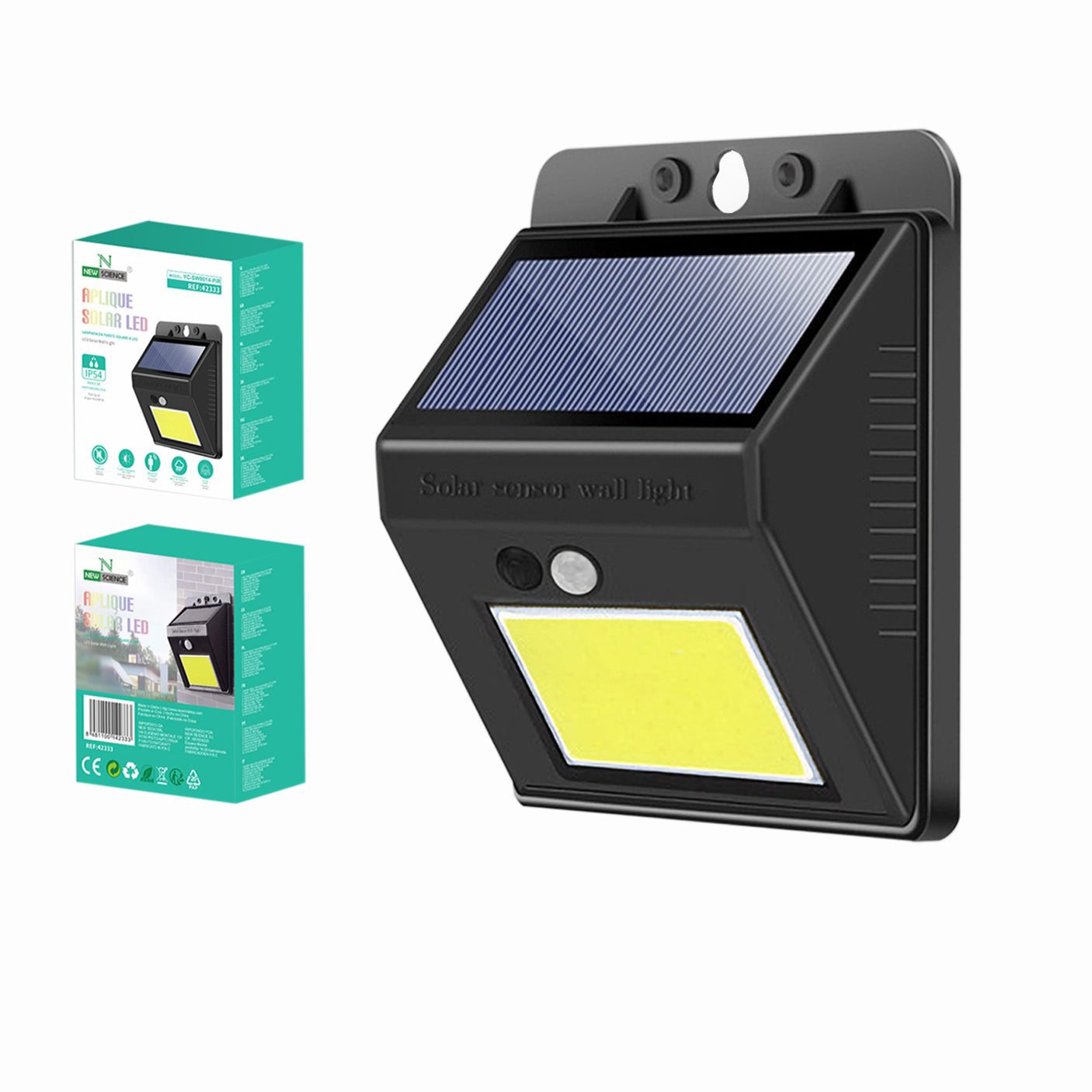 Lámpara Solar LED Para Exterior YC-SW8014-PIR